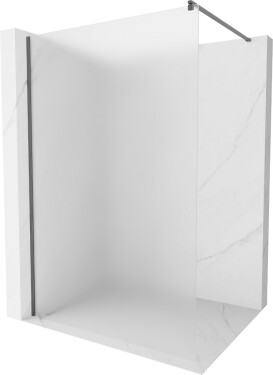 MEXEN/S - Kioto Sprchová zástena WALK-IN 110 x 200, dekor 8 mm, grafit kartáčovaná 800-110-101-66-30