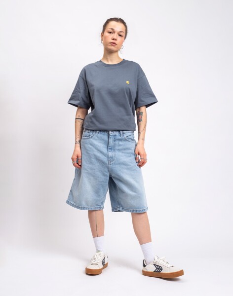 Carhartt WIP W' Brandon Short Blue heavy worn bleached M