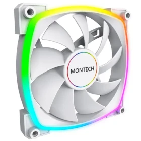 Montech AX140 PWM ARGB biela / 140mm / 27.9 dB @ 1600 RPM / 90.5 CFM / 4-Pin PWM + 3-Pin (AX140W)