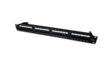 DATACOM Patch panel 24x Dual 1U čierny / RJ-45 / CAT5E / UTP / 19" (3002)