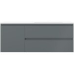 MEXEN/S - Orio kúpeľňová skrinka 120 cm s umývadlom Otis pravá, 2S, 1D, grafit mat/biela mat 91A13-12047-3-BBFFF66-W18P01