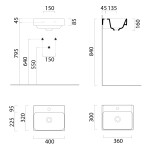 GSI - NUBES keramické umývadlo 40x32cm, creta mat 9684108