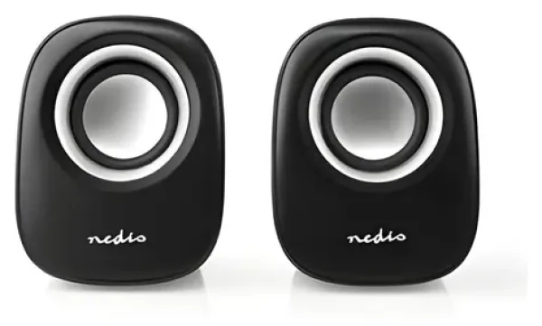 Nedis PC reproduktor 2.0 / Reproduktor / 12 W / USB napájanie / 3.5 mm jack (CSPR10020BK)