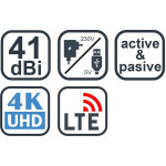 EVOLVEO Xany 2C LTE / aktívna izbová anténa / DVB-Tamp;T2 / 41dBi / LTE filter (tdexany2C)