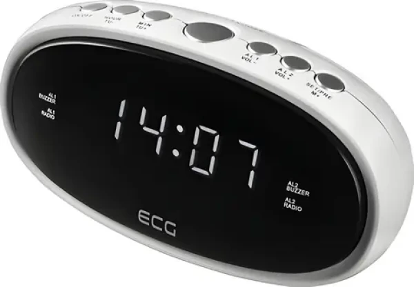 ECG RB 010 biela / Rádiobudík / FM / LED displej (150230444958)