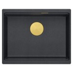 Quadron - Granitový drez Logan 100 Black Metallic Meď HQJ6045U8_PVDC1_U