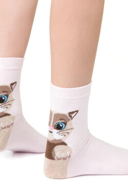 Dámske vzorované ponožky 099 světle růžová 35-37