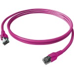 Easylan CP1KVBVBV0020 RJ45 sieťové káble, prepojovacie káble CAT 6A S/FTP 2.00 m fialová dvojžilový tienený, bez halogénov, samozhášavý 1 ks; CP1KVBVBV0020