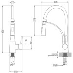MEXEN/S MEXEN/S - Kevin granitový drez s odkvapkávačom vrátane batérie Aster, čierna/strieborná metalík 6517-73-73450-70-B