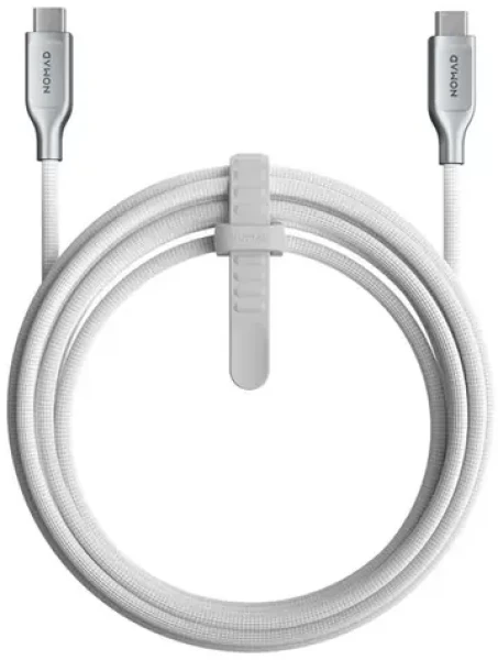Nomad Kevlar Pletený Kábel USB-C (M) - USB-C (M) 240W 3.0m biela (NM014681858)