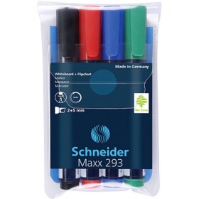 Schneider Schreibgeräte 129394 Maxx 293 sada popisovačov na biele tabule čierna, červená, modrá, zelená N/A; 129394 - Schneider Maxx 293 4ks