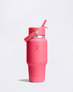 Hydro Flask Wide Mouth Travel Bottle with Flex Straw Cap (710 ml) Popstar Pink