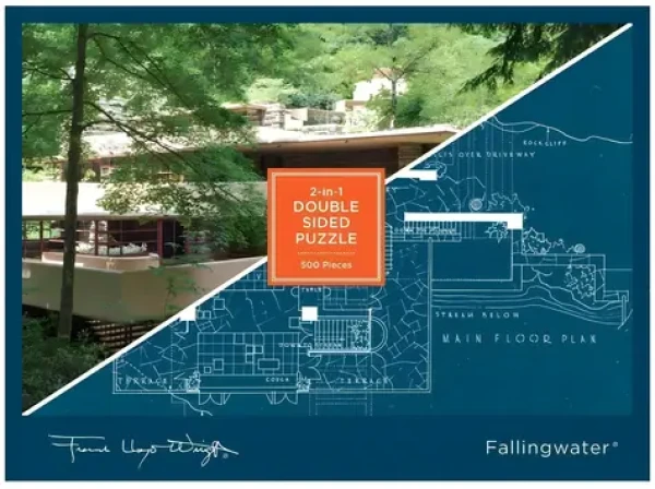 Galison Obojstranné puzzle Frank Lloyd Wright Fallingwater