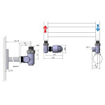 AQUALINE - ECO COMBI pripojovacia sada ventilov termostatická, ľavá, nikel CP993S