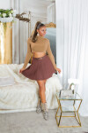 Sexy Highwaist Skater Skirt with buckle detail Einheitsgroesse