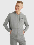 Pánska mikina LOGO ZIP-THRU HOODY UM0UM02879P4A šedá Tommy Hilfiger