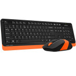 A4tech Fstyler FG1010 oranžová / set bezdrôtová klávesnica + optická myš / USB / vodeodolné (FG1010)