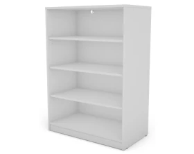 Polovysoký regál Carlos, biely, šírka 75 cm%