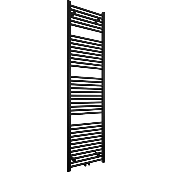 CERANO - Kúpeľňový radiátor Lincoln - stredové pripojenie 50mm/bočné - 559W - čierna matná - 1800x500 mm CER-429574