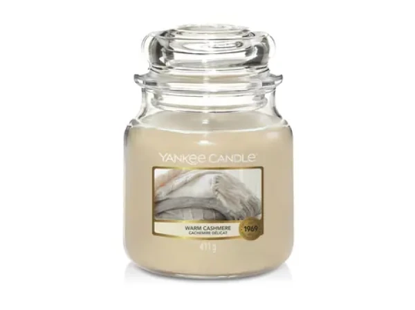 Yankee Candle Warm Cashmere stredný pohár 411g / doba horenia až: 75 h (5038581016665)