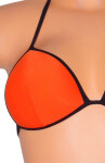 Dámské plavky dvoudílné sexy bikiny TRIANGLE zdobené černými lemy oranžové Oranžová model 15042354 Oranžová černá OEM