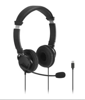 Kensington Classic EQ USB-C / Slúchadlá s mikrofónom / ovládanie hlasitosti / kábel 2 m (K97464WW)