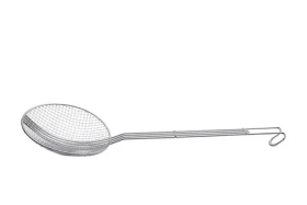 Weis Drôtená naberačka hlboká / priemer 20 cm / dĺžka 59 cm / nerezová oceľ (10120)