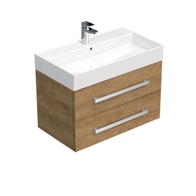 Kúpeľňová skrinka s umývadlom SAT Cube Way 80x47,5x46 cm dub Hickory CUBE46802DHSAT CUBE46802DHSAT