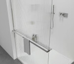 CERANO - Sprchová zástena Walk-in Crystal TL/P - 8 mm - bezvzperový systém + polička/držiak na uteráky - chróm, ryhované sklo - 160x90x200 CER-8050BD6493