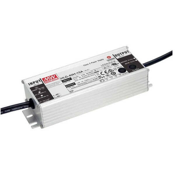 MEAN WELL HLG-40H-12AB LED driver konštantné napätie 39.96 W 2 - 3.33 A 10.8 - 13.5 V/DC stmievateľný, stmievací funkcie 3v1, nastaviteľný, PFC spínacie obvod,; HLG-40H-12AB
