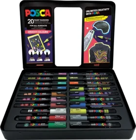 POSCA Groovy Colours / Akrylový popisovač / sada 20 ks / etue (186832)
