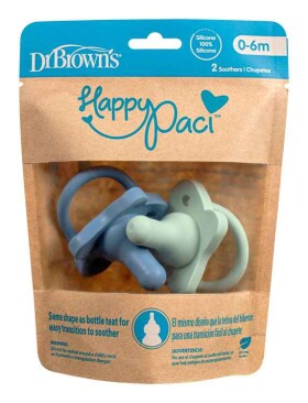 Dr. Brown’s HappyPaci 0-6m, modrý/zelený