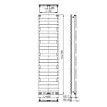 AQUALINE - BONDI vykurovacie teleso 600x1798 antracit DC455T