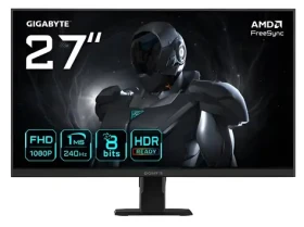 27" GIGABYTE GS27F2 čierna / Monitor / SS-IPS / 1920 x 1080 / 240 Hz / 1 ms / HDR10 / 2x HDMI+DP / VESA (GS27F2 EK)