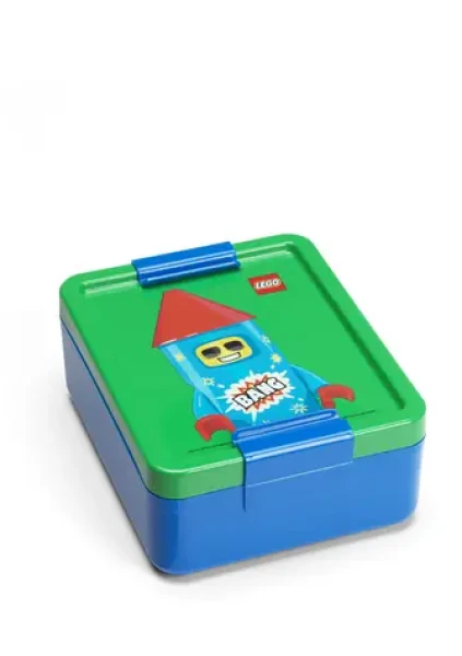 Smartlife Lego Rocket box na desiatu - modrá/zelená (6040520800)