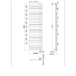 Instalprojekt - Kúpeľňový radiátor POP STAR - Farba radiátora - Čierna, Rozmer radiátora - 500 × 1505 mm, výkon 550 W RADPOP501531