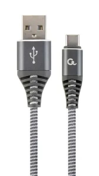 Gembird CC-USB2B USB-A - USB-C 1m šedo-biela (CC-USB2B-AMCM-1M-WB2)