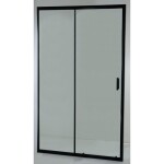 OLSEN SPA - Sprchové dvere do niky TREOS NEW BLACK - FARBA rámu - Čierna matná, Rozmer A - 100, Smer zatvárania - Univerzálne Ľavé / Pravé, Výplň - Číre bezpečnostné sklo - 6 mm OLBTREO100BC