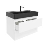 Kúpeľňová skrinka s umývadlom SAT B-Way 79x50x45 cm biela lesk BWAY280WU2B2B BWAY280WU2B2B
