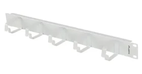 Lanberg 19" organizér káblov 5 krúžkov Typ B sivý / Organizér káblov / 1U / kov (AK-1701-S)