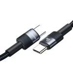 USAMS SJ724 sivá / Dátový kábel / USB-C - USB-C / 60W / 1,2 m (SJ724USBSG01)