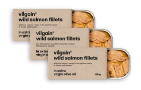 Vilgain Filety z divokého lososa – 3× v olivovom oleji 120 g