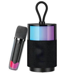 USAMS YX013 YIN / Reproduktor s bezdrôtovým mikrofónom / Bluetooth 5.3 / Karaoke / LED podsvietenie (YX13YX01)