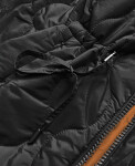 Čierno-karamelová obojstranná dámska prešívaná bunda (MHM-W589BIG) odcienie brązu