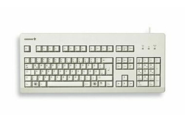 Cherry G80-3000LPCEU-0 šedá / Kancelárska klávesnica / drôtová / USB / US layout (G80-3000LPCEU-0)