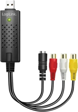 LogiLink VG0030A čierna / AV grabber / USB 2.0 / 3x RCA + Mini-DIN 5 / Windows 11 (VG0030A)