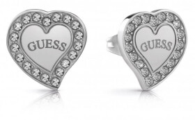 Guess Trblietavé oceľové náušnice Srdiečka Studs Party JUBE02175JWRHT/U