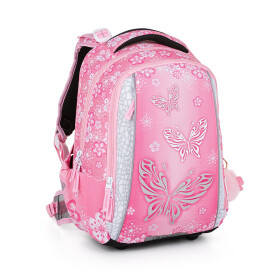 Bagmaster VEGA 23 A školský batoh - motýliky ružová 22 l 230241