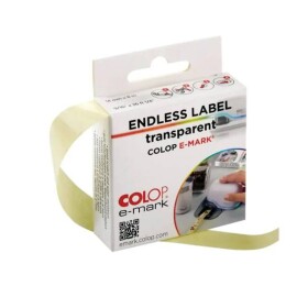 Colop 155362 endless labels Etikety (nekonečné); 155362 - COLOP e-mark® lepiaca páska transparentná, 14 mm x 8 m