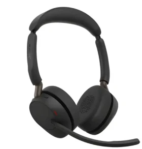 JABRA Evolve3 65 Stereo Link 390c MS Stand čierna / Slúchadlá / Bluetooth / USB-C / stojanček (36599-999-889)